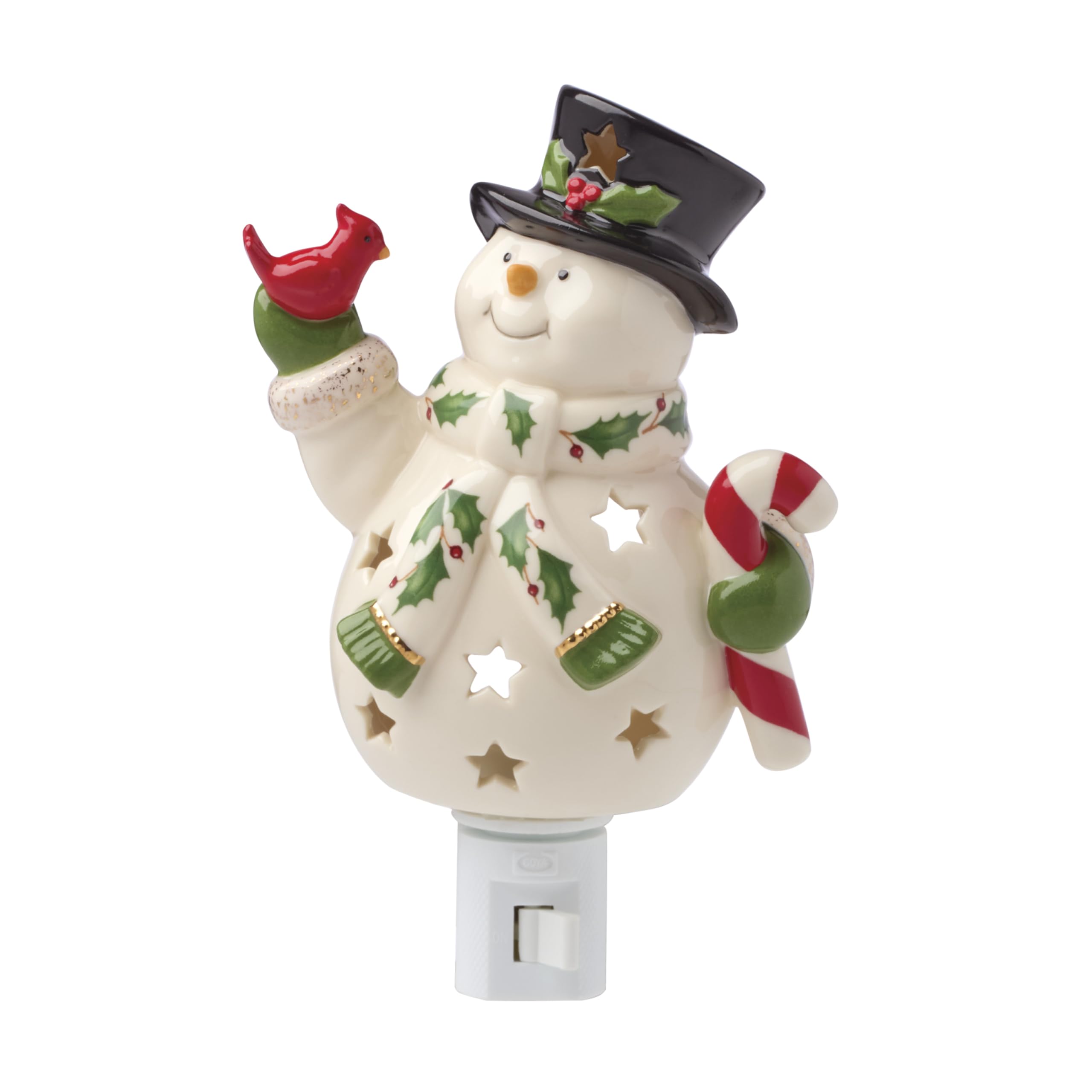 Lenox 897958 Happy Holly Days Snowman Night Light, Christmas